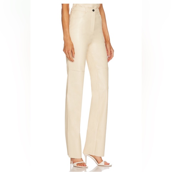 Agolde 90’s pinch waist vanilla leather pants - Picture 2 of 5